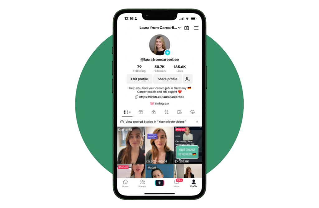 TikTok Community for jobseekers in Germany