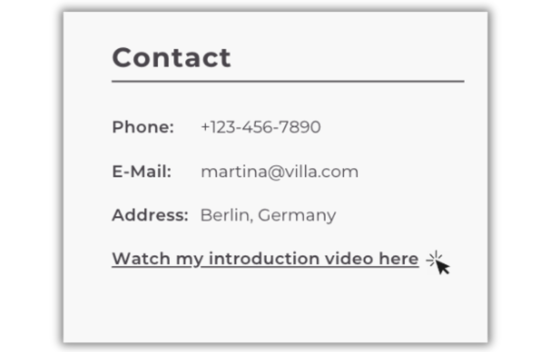 Introduction video on CV in germany